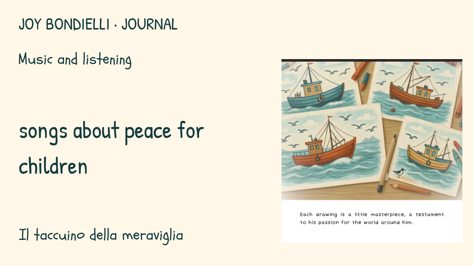 Songs about peace for children: practical ideas, selection criteria and age guidance